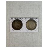 1884 & 1921-S Morgan Silver Dollars