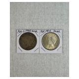 1922-D & 1925 Peace Silver Dollars
