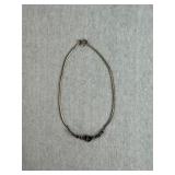 9 1/2' Sterling Silver Cat's Eye Anklet