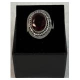 New Sterling Silver Ruby Ring