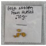 Gold Nuggets from Alaska - .70 grams