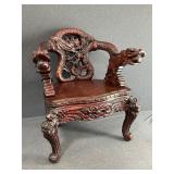 Stunning Carved Dragon Chair