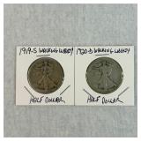 1919-S and 1920-D Walking Liberty Half Dollars