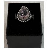 New Sterling Silver Pink Topaz Ring