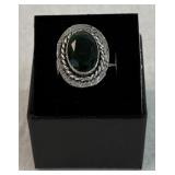 New Sterling Silver Emerald Ring