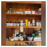 THREE TIER CABINET OF ASSORTED SPICES, SEASONINGS AND MORE