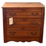 ANTIQUE WOODEN 3-DRAWER CHEST