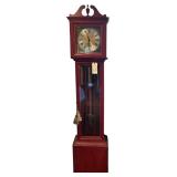 MADE IN GERMANY GRANDFATHER CLOCK W/ 3 WEIGHTS AND PENDULUMS