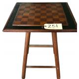 VINTAGE WOODEN CHECKERBOARD TABLE