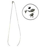 14K GOLD NECKLACE - 1.3 GRAMS WEIGHT; SMALL ASSORTMENT OF STERLING SILVER TO INCLUDE 1 BRACELET & 3 ODD EARRINGS (2 W/ STONES) - 0.28 TROY OUNCES/8.8 GRAMS TOTAL STERLING SILVER JEWELRY WEIGHT INCLUDI