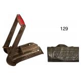 ANTIQUE BARBER SHOP WALL-HANGING COMB CASE, VINTAGE FRENCH FRY POTATO CUTTER