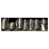 7 VINTAGE PERCOLATORS/COFFEE POTS