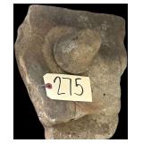 ANTIQUE NATIVE AMERICAN GRINDING STONE MORTAR - FRAGILE, BUYER RESPONSIBLE FOR REMOVAL
