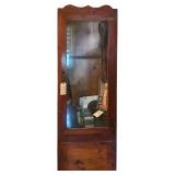 WOODEN GUN CABINET (LOCK REMOVED) - CONTENTS NOT INCLUDED