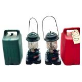 2 COLEMAN LANTERNS AS-FOUND W/ HARD PLASTIC CASES