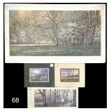 4 ROBERT A. TINO PRINTS: AFTERNOON BEST (LARGE), PSALM OF SPRING (MEDIUM), CADE’S COVE (SMALL), FOOTHILLS PARKWAY (SMALL)