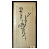 BIRD AND BAMBOO PRINT BY RONG YUAN APPROX. 33.75” X 14.25” VIEWING AREA