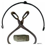 FIREPLACE TONGS, ICE TONGS, ICE SHAVER
