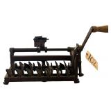 ANTIQUE CAST IRON EGG CARTON PRESS BY SELF-LOCKING CARTON CO.