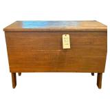 ANTIQUE WOODEN DIVIDED FLOUR/SUGAR BIN