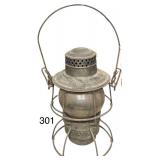 ANTIQUE ADAMS & WESTLAKE ADLAKE CENTRAL NEW YORK RAILROAD LANTERN