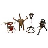 3 CHRISTMAS TREE STANDS TO INCLUDE ONE ANTIQUE CAST IRON FROM PHILADELPHIA, PA; OTHER VINTEGA METAL STAND