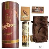 VINTAGE WILD TURKEY RARE BREED ITEMS: BOURBON BOX, GOLF BALLS W/ TEES, LIGHTER, PLAYING CARDS, SMALL POUCH