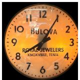 BULOVA ROYAL JEWELERS KNOXVILLE TN VINTAGE ADVERTISING CLOCK