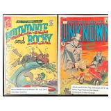 2 VINTAGE COMIC BOOKS: BULLWINKLE AND ROCKY #7 JULY 1971 CHARLTON COMICS, ADVENTURES INTO THE UNKNOWN #173 1967 SILVER AGE ACG COMIC BOOK (AMERICAN COMIC GROUP)