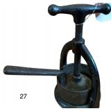 ANTIQUE LANDERS FRARY & CLARK COLUMBIA MEATS CAST IRON JUICE PRESS
