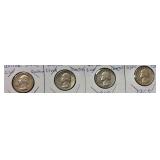 4 U.S. WASHINGTON QUARTERS: 2-1962, 2- 1963
