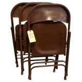 3 METAL FOLDING CHAIRS