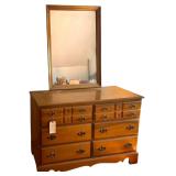 6-DRAWER DRESSER WITH MIRROR (UNATTACHED) - MATCHES LOTS 166 AND 176