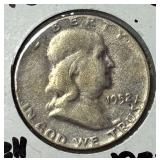 U.S. BEN FRANKLIN SILVER HALF DOLLAR 1952