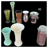 6 ASSORTED VASES TO INCLUDE L