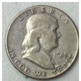 U.S. SILVER BEN FRANKLIN HALF DOLLAR 1948