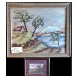 LARGER TERONE FRAMED PRINT APPROX. 19.75” X 23.5” VIEWING AREA, SMALL ROBERT A. TINO FRAMED PRINT APPROX. 5.75” X 4” VIEWING AREA