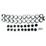 APPROX. 21 GREASE CAPS W/ 20 PLUGS