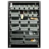 NSF 7-TIER ROLLING RACK W/ STORAGE BINS - CONTENTS NOT INCLUDED
