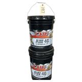 FULL BUCKET OF CAM2 AW 46 HYDRAULIC OIL, PARTIAL BUCKET OF CAM2 AW 46 HYDRAULIC OIL