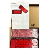 2 PAIRS OF SUBMERSIBLE 8” RED RECTANGULAR LIGHTS W/ REFLECTORS