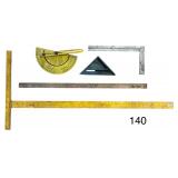 T-SQUARE, YARDSTICK, 2 SMALLER SQUARES, PROTRACTOR