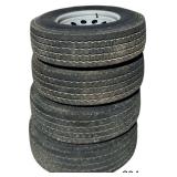 4 6-LUG 15” RIMS W/ 4 ECOVISION TIRES