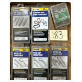 ASSORTMENT OF CLEVIS PINS, D-RINGS, HITCH CLIPS, AND COTTER PINS