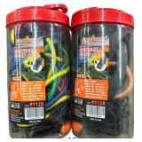 ASSORTMENT OF BUNGEE CORDS IN PLASTIC CONTAINERS