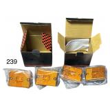 2 SETS OF 3” X 2” RECTANGULAR STUD MOUNT AMBER REFLECTORS