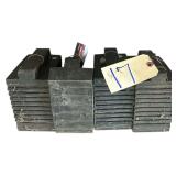4 SOLID RUBBER WHEEL CHOCK BLOCKS