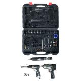 3 IRONTON PNEUMATIC TOOLS: IMPACT WRENCH, AIR HAMMER, AIR RATCHET WRENCH W/ ATTACHMENTS