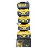 5 DEWALT 20V BATTERIES W/ DEWALT CHARGER