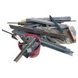 PALLET LOT OF ASSORTED ANGLE IRON, TUBULAR IRON, ETC.